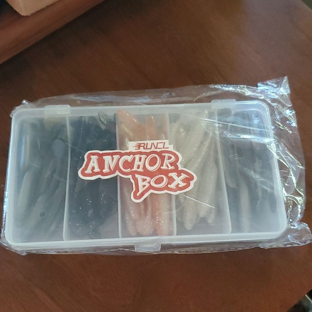 Runcl Anchor Box Soft Jerkbaits Lures Swimbaits for Flat Paddle Tail NEW
